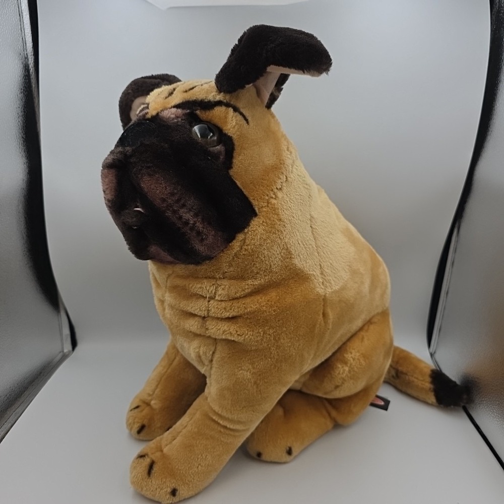 Melissa and Doug Plush PUG Dog # 2125 Realistic 18" Large Stuffed Animal